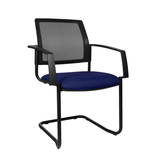 Artikelbild 1 für Topstar Besucherstühle BtoB 20 BB400A G260 blau, schwarz Stoff, 2 St., Artikelnummer 635197