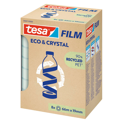 Artikelbild 5 für tesa ECO & CRYSTAL Klebefilm transparent 19,0 mm x 66,0 m 8 St., Artikelnummer 464576