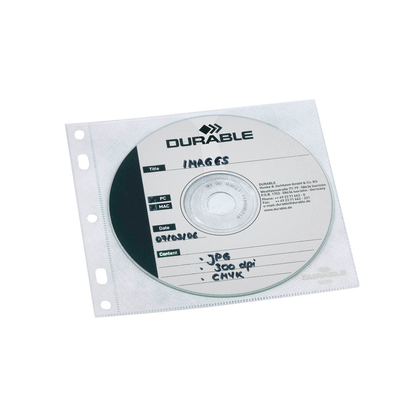 Artikelbild 2 für DURABLE 1er CD-/DVD-Hüllen Cover FILE abheftbar transparent, 10 St., Artikelnummer 150351