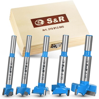 Artikelbild für S&R Holzbohrer-Set, 5-tlg.: 15, 20, 25, 30, 35 mm, Artikelnummer 390407