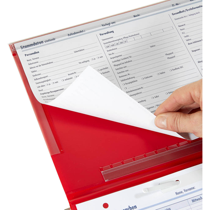 Artikelbild 2 für BOI Planettentasche Stan 1 Kunststoff rot DIN A4 1x kaufmännische Heftung, 1 St., Artikelnummer 666943