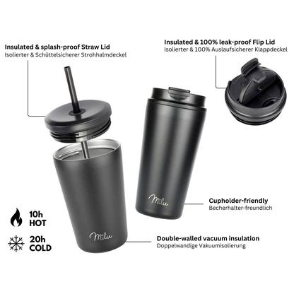 Artikelbild 6 für Milu Isolierbecher schwarz 400,0 ml, 1 St., Artikelnummer 534269