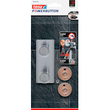 Artikelbild 1 für tesa Handtuchhaken Powerbutton Classic Doppelhaken silber, 1 St., Artikelnummer 739082