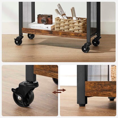 Artikelbild 10 für VASAGLE Servierwagen schwarz, vintagebraun 66,0 x 26,0 x 85,0 cm, Artikelnummer 759979