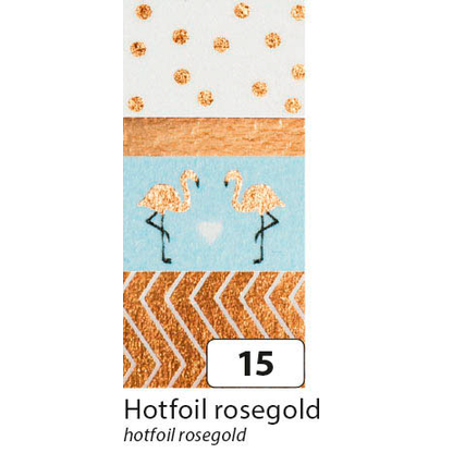 Artikelbild 2 für folia Washi Tape HOTFOIL Deko-Klebeband matt 15,0 mm x 5,0 m 4 Rollen, Artikelnummer 557160