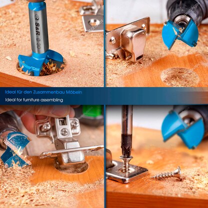 Artikelbild 4 für S&R Holzbohrer-Set, 5-tlg.: 15, 20, 25, 30, 35 mm, Artikelnummer 390407