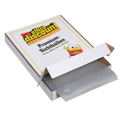 Artikelbild 4 für office discount Sichthüllen DIN A4 glasklar glatt 0,12 mm, 100 St., Artikelnummer 780775