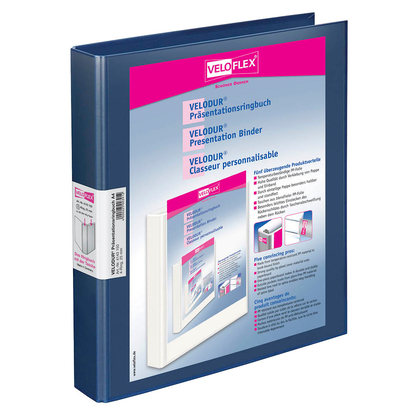 Artikelbild für VELOFLEX VELODUR® Präsentationsringbücher 4-Ringe blau 4,0 cm DIN A4, 10 St., Artikelnummer 685404