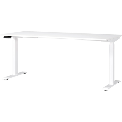 Artikelbild für GERMANIA Mailand höhenverstellbarer Schreibtisch weiß rechteckig, T-Fuß-Gestell weiß 180,0 x 80,0 cm, Artikelnummer 136289