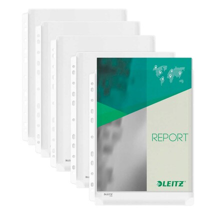 Artikelbild für LEITZ Prospekthüllen DIN A4 transparent genarbt 0,17 mm, 5 St., Artikelnummer 393157
