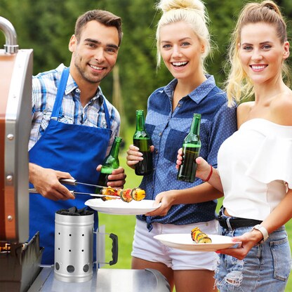 Artikelbild 5 für relaxdays Anzündkamin silber 16,0 cm, Artikelnummer 448573