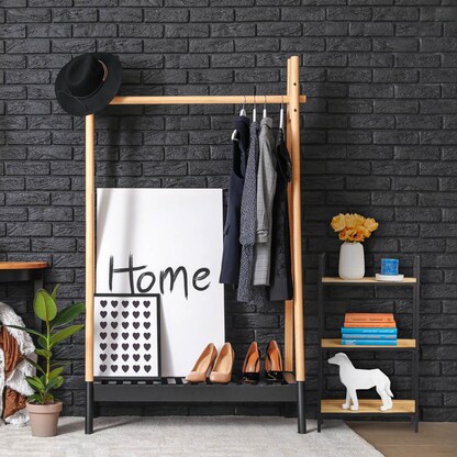 Artikelbild 7 für relaxdays Beistellregal braun, schwarz 39,0 x 32,5 x 95,0 cm, 1 St., Artikelnummer 521041