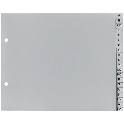 Artikelbild für Exacompta Ordnerregister DIN A5 Halbformat A-Z grau 20-teilig, 1 Satz, Artikelnummer 386351