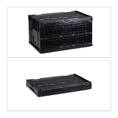 Artikelbild 6 für relaxdays Klappbox 60,0 l schwarz 58,5 x 39,5 x 32,5 cm, 1 St., Artikelnummer 452553