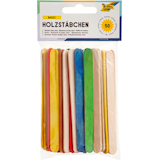 Artikelbild 1 für folia Bastelholz mehrfarbig Holzstäbchen, 50 St., Artikelnummer 478911