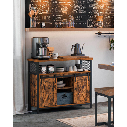 Artikelbild 2 für VASAGLE Sideboard, LSC092B01 braun 100,0 x 33,0 x 80,0 cm, 1 St., Artikelnummer 262828