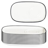 Artikelbild 1 für ID Fine Untertassen Modest Black Mesa weiß Ø 22,0 cm, 12 St., Artikelnummer 633809