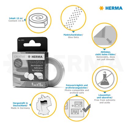 Artikelbild 7 für HERMA Nachfüllkassette für Kleberoller Klebebiene® wieder ablösbar, 1 St., Artikelnummer 421154