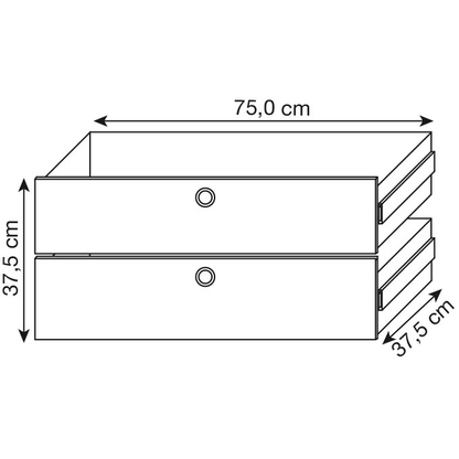 Artikelbild 2 für viasit System4 Schubladen anthrazit 75,0 x 37,5 x 37,5 cm, Artikelnummer 135994