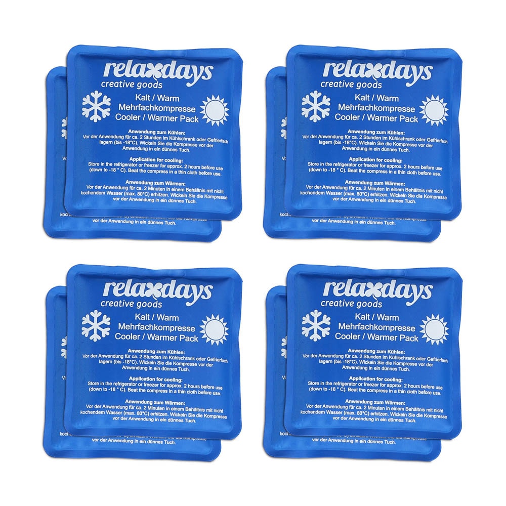 relaxdays Kühlpads 10045232_0 blau 11,0 x 11,0 cm, 8 St
