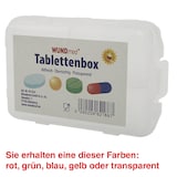 Artikelbild 1 für WUNDmed® Tablettenbox farbsortiert (rot, grün, blau, gelb, transparent), 1 St., Artikelnummer 470466