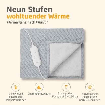 Artikelbild 2 für medisana HB 416 Heizdecke hellgrau 120 W, Artikelnummer 743597