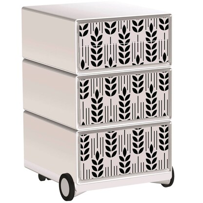 Artikelbild für PAPERFLOW easyBox Black & White Rollcontainer weiß, schwarz 60523 4 Auszüge 39,0 x 43,6 x 64,2 cm, Artikelnummer 215366