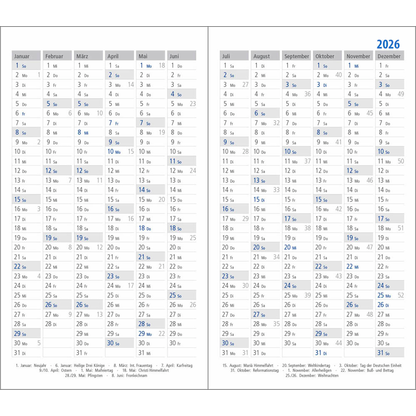 Artikelbild 3 für geiger notes Taschenkalender Wochenplaner Septimus 2026 schwarz, 1 St., Artikelnummer 550739
