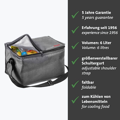 Artikelbild 6 für WESTMARK Kühltasche Gerda Stoff grau 52252270, Artikelnummer 996393