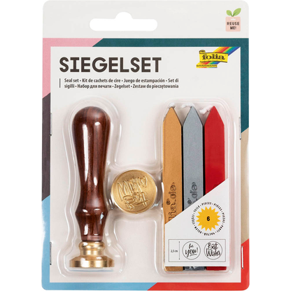 Artikelbild für folia Siegel-Set rot, silber, gold, Artikelnummer 822231