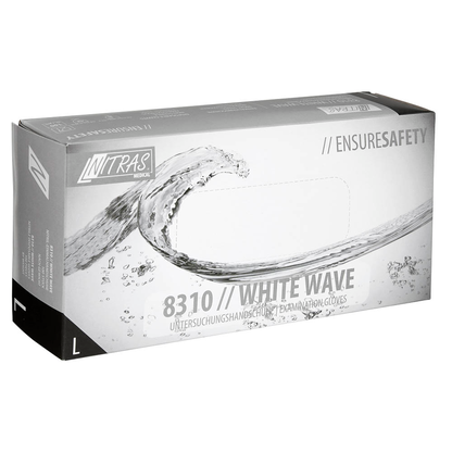 Artikelbild 2 für NITRAS MEDICAL unisex Einmalhandschuhe WHITE WAVE weiß Größe L, 100 St., Artikelnummer 831931