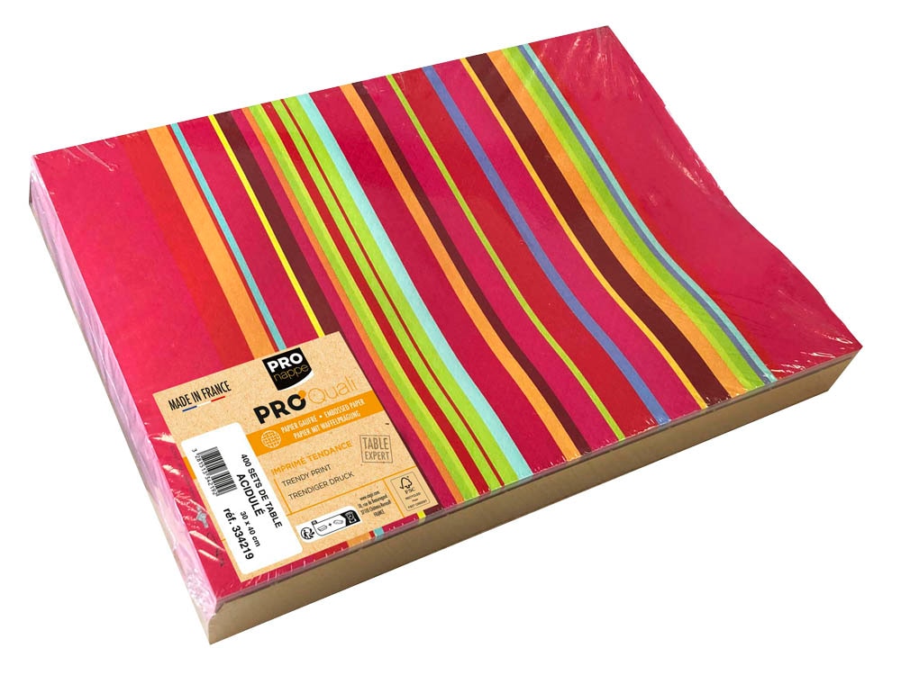 Mexikanische Platzsets – 4 Stück, Bunt Gestreift, Aus Waschbarem Leinen, 30,5 X 45,7 Cm