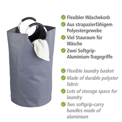 Artikelbild 2 für WENKO Wäschekorb Jumbo grau, 1 St., Artikelnummer 532103