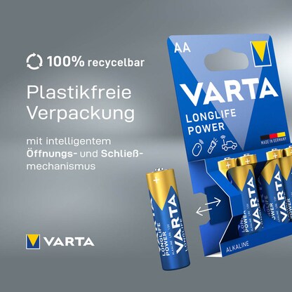 Artikelbild 11 für VARTA Batterien LONGLIFE Power Alkali-Mangan Mignon AA 1,5 V, 4 St., Artikelnummer 743583