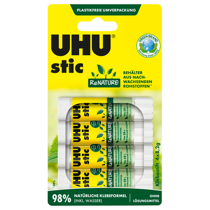 Artikelbild für UHU stic ReNATURE Klebestifte 8,2 g, 4 St., Artikelnummer 451999