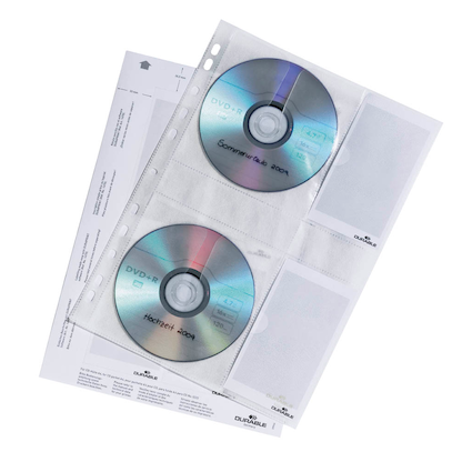 Artikelbild für DURABLE 4er CD-/DVD-Hüllen A4 transparent, 5 St., Artikelnummer 322651