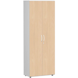 Artikelbild 1 für geramöbel Garderobenschrank Flex, S-386128-BL lichtgrau, buche 2 Fachböden 80,0 x 42,0 x 216,0 cm, Artikelnummer 876781