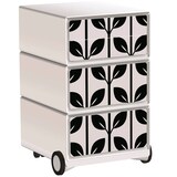 Artikelbild 1 für PAPERFLOW easyBox Black & White Rollcontainer weiß, schwarz 60587 4 Auszüge 39,0 x 43,6 x 64,2 cm, Artikelnummer 215036