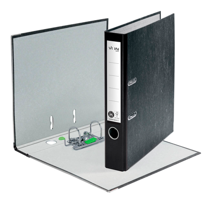 Artikelbild 2 für VON LEITZ Ordner schwarz mamoriert Karton 5,0 cm DIN A4, 1 St., Artikelnummer 635676