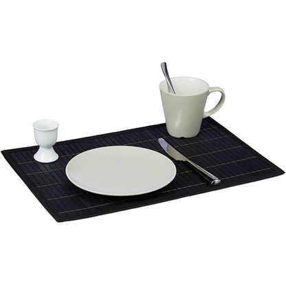 Artikelbild 2 für relaxdays Platzset schwarz 30,0 x 45,0 cm, 6 St., Artikelnummer 473316