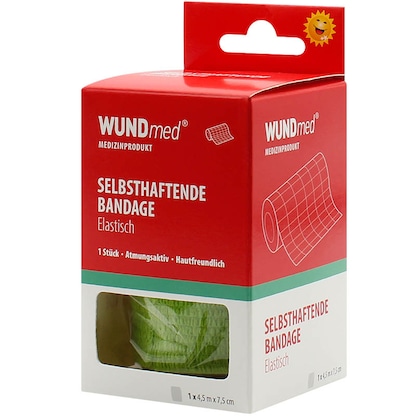 Artikelbild für WUNDmed® Selbsthaftende Bandagen 04-015 grün 7,5 cm x 4,5 m, 1 St., Artikelnummer 470227
