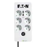 Artikelbild 1 für EATON Protection Box 6 USB DIN 6-fach Steckdosenleiste mit Überspannungsschutz weiß, Artikelnummer 959205