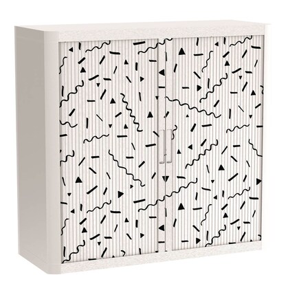 Artikelbild für PAPERFLOW easyOffice Black & White Rollladenschrank 60420 2 Fachböden 110,0 x 41,5 x 104,0 cm, Artikelnummer 210847