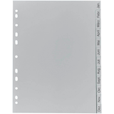 Artikelbild 1 für Exacompta Ordnerregister DIN A4 Vollformat Jan.-Dez. grau 12-teilig, 1 Satz, Artikelnummer 386431