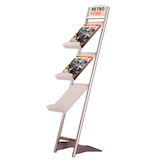 Artikelbild 1 für update displays Prospektständer Rapid silber DIN A4 3 Fächer 26,5 x 35,0 x 129,0 cm, 1 St., Artikelnummer 217129