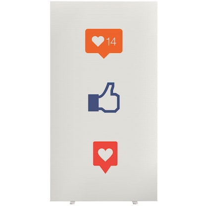 Artikelbild 2 für PAPERFLOW Trennwand easyScreen Business, 62273 bunt 94,0 x 173,4 cm, 1 St., Artikelnummer 205734