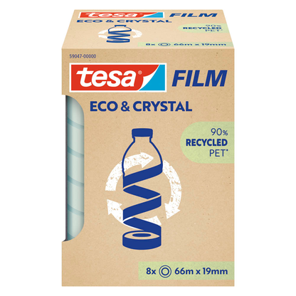 Artikelbild 3 für tesa ECO & CRYSTAL Klebefilm transparent 19,0 mm x 66,0 m 8 St., Artikelnummer 464576