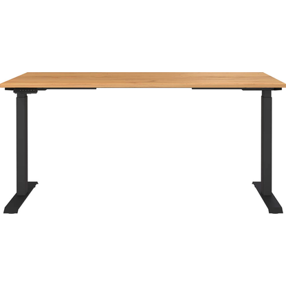 Artikelbild 5 für GERMANIA Lissabon höhenverstellbarer Schreibtisch navarra-eiche rechteckig, T-Fuß-Gestell schwarz 160,0 x 80,0 cm, Artikelnummer 727269