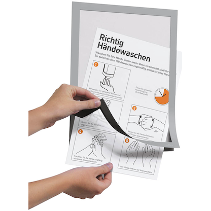 Artikelbild 2 für DURABLE Magnetrahmen DURAFRAME® MAGNETIC A4 silber A4, 5 St., Artikelnummer 613398