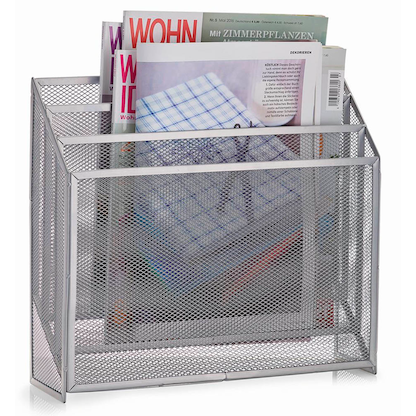 Artikelbild für Zeller Zeitungsständer Mesh 18175 silber Metall, DIN A4, Artikelnummer 423444